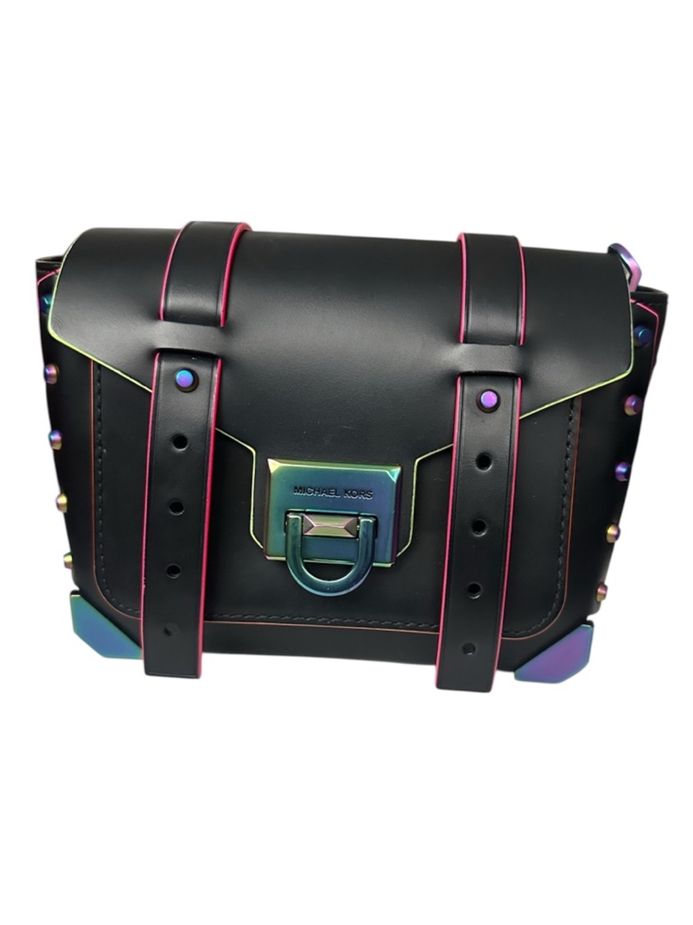 Michael Kors Black Crossbody with Iridescent Hardware
